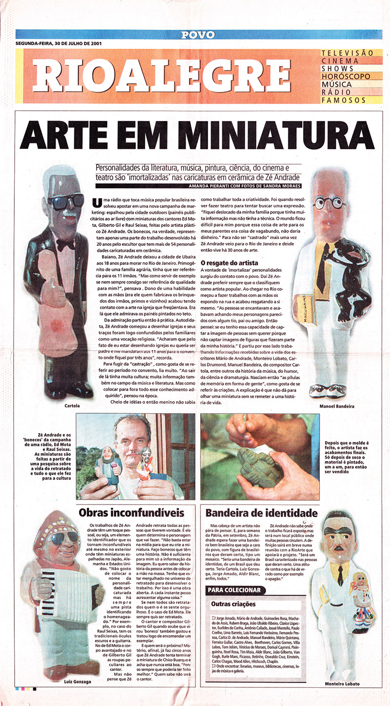 Mat&eacute;ria publicada no Jornal O Povo (2001)